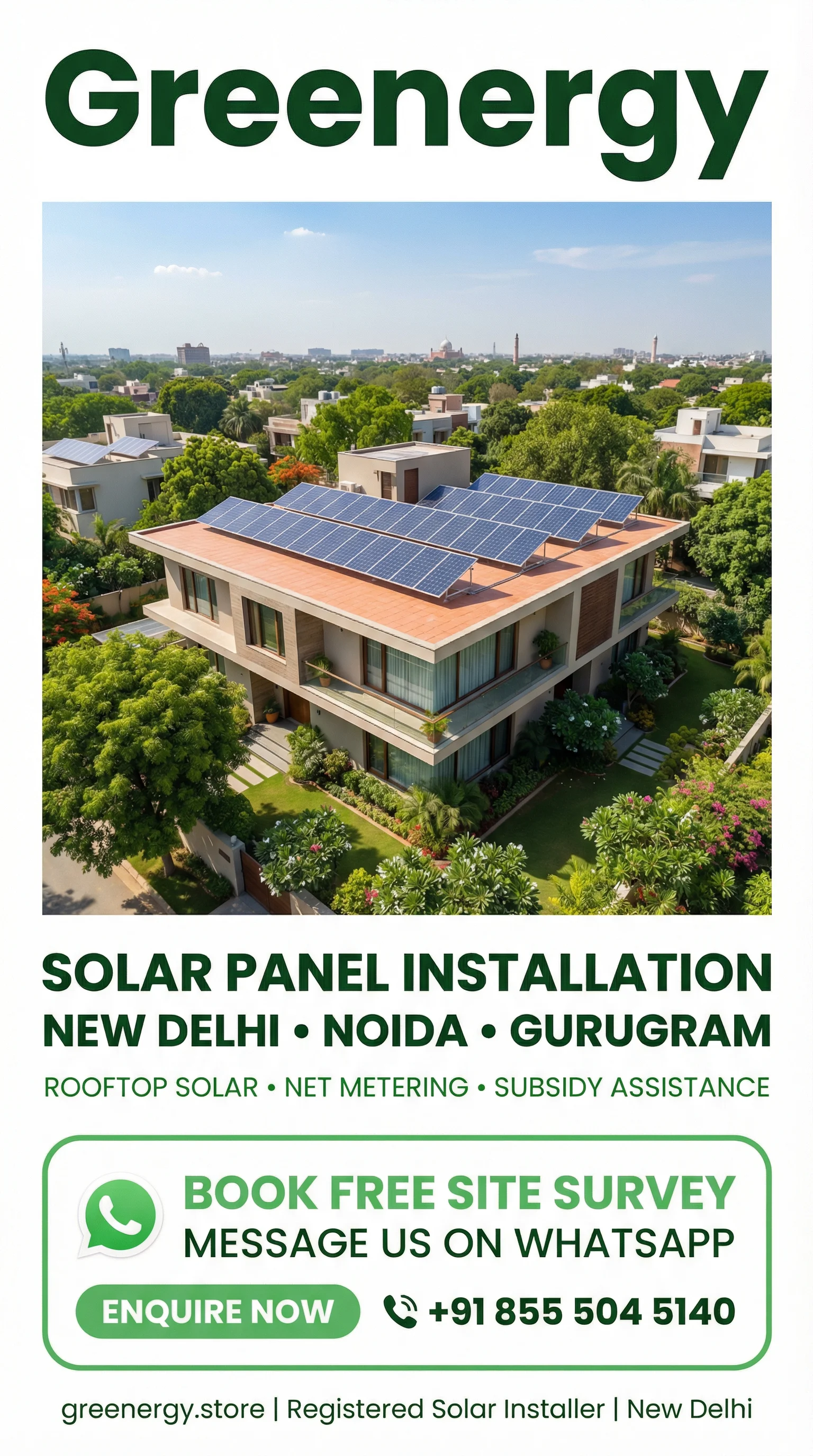 Greenergy Solar Panel Installation New Delhi NCR